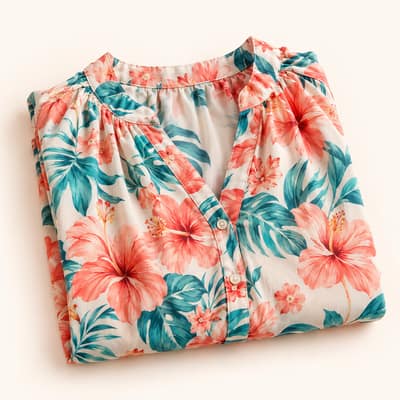 Blusa floral tropical