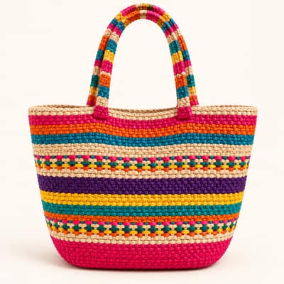 Bolso artesanal tejido