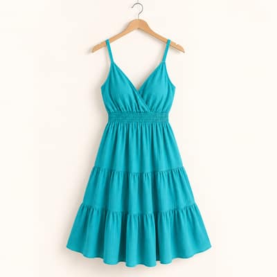 Vestido casual turquesa